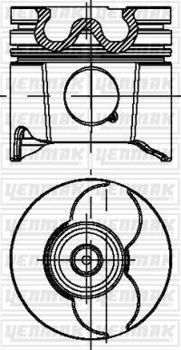 MOTOR PISTON SEGMAN P206 P307 P406 PARTNER II SCUDO II EXPERT II JUMPY II BERLINGO II C5 2,0JTD DW10 - YENMAK 31-04495-000