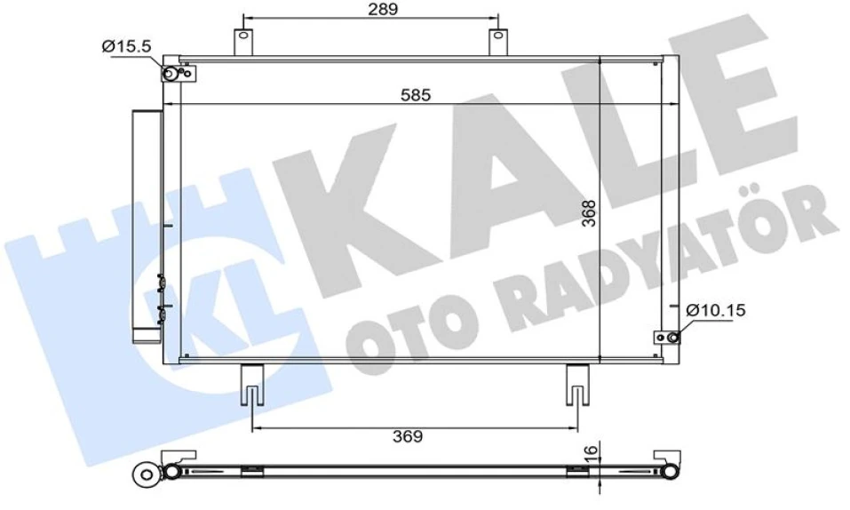 Honda Klima Radyatoru (kurutuculu) Honda Jazz IV 1.3 15> 585x368x16 - Kale 382605