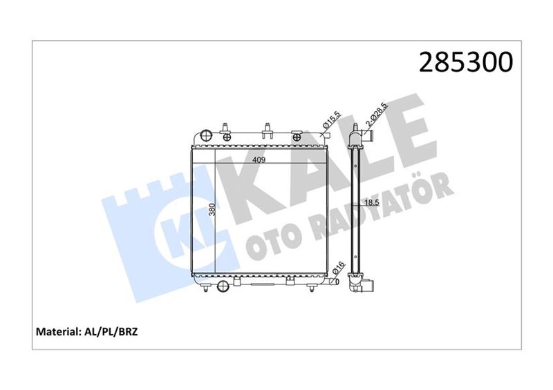 MOTOR SU RADYATOR C2 C3 (I II III) C3 PLURIEL P207 P1007 TU3A / ET3J4 / TU5JP4 1,4 / 1,4 16V / 1,6 1 - KALE 2067011AB