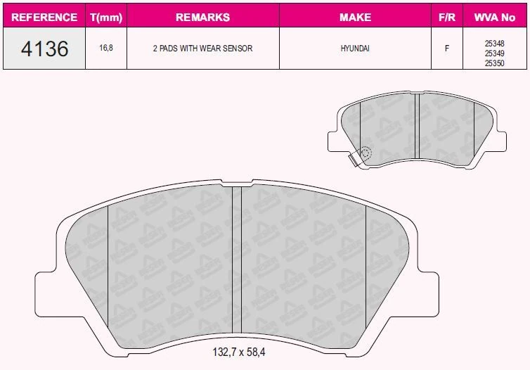 Hyundaı On Fren Balatası Hyundaı Accent Blue 2011> / Kia Rio 2011> - Grap 94136