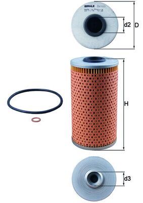YAG FILTRESI BMW E31 E32 E34 E38 M60 M70 - MAHLE OX103D