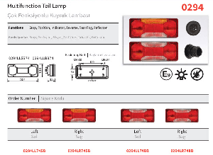 STOP LAMBA-SAĞ İVECO DAİLY AMP SOKETLİ - SERTPLAS-0294LR74BB