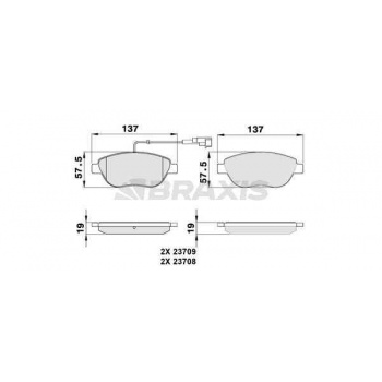 ON FREN BALATASI FIAT BRAVO II DOBLO FIORINO BIPPER NEMO PRATICO EVO PUNTO STILO IDEA LINEA 08> OPEL - BRAXIS AB0045