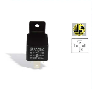 Unıversal Güç Rolesi-24v  40 Amp.4 Uçlu 87   (2 Kalın Uç)(2445 Aynı Kod) - Sanel-Sr2445a