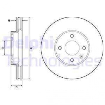 ON FREN DISK AYNASI CHEVROLET AVEO T300 1.2I - DELPHI BG4671C