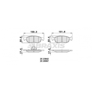 ON FREN BALATASI FIAT DOBLO 01>06 FIAT ALBEA PALIO 96> DACIA LOGAN 06> - BRAXIS AA0242
