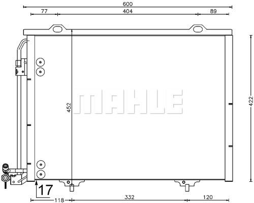 KLIMA RADYATORU W202 93>00 S202 97>00 C208 97>02 A208 98>02 W210 95>00 S210 96>00 R170 00>04 - MAHLE AC 211 001S