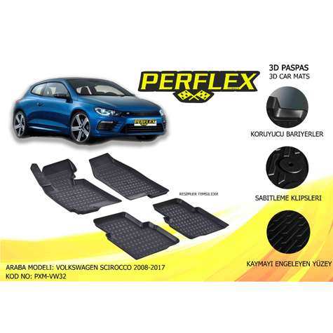 PASPAS 3D HAVUZLU X-MAT SCIROCCO 2008-2017 - PERFLEX PXM-VW32