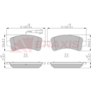 FREN BALATASI ARKA FISLI DUCATO 14> / BOXER 14> / JUMPER 14> - BRAXIS AA0614