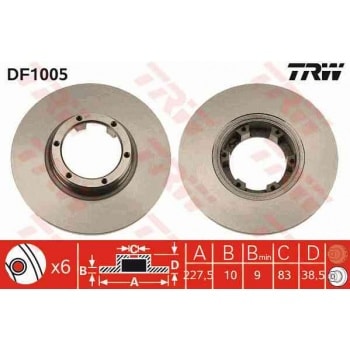 ON FREN AYNASI (DISKI) R12 TOROS - TRW DF1005