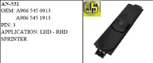 Unıversal **as***-Cam Anahtarı>mercedes Sprinter 06-->  Sağ Tekli  >>a9065450913/a9065451913 - Mcar-An531