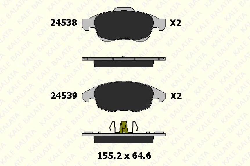 Psa On Fren Balatası C4 Picasso C4 II Ds4 1,6hdi 110 / 1,8 16v 10 / 06 Partner Tepe Berlingo III P5008 D - Kale B 24538 180 05 Ans