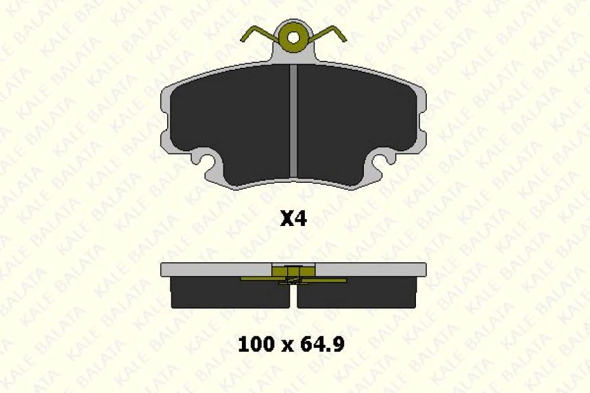 Renault On Fren Balatası Dacıa Logan 06>12 Renault R9-11-19-21 Symbol II 08> Clio I 98>03 Megane I 96>03  1. - Kale B 21404 182 04 Ans