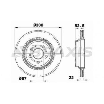 FREN DISKI ARKA (HAVALANDIRMALI) S-CLASS W220 98>05 - BRAXIS AE0667