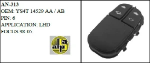 Unıversal Cam Anahtarı>ford Focus Sol Ön Çiftli 98-05 6 Pin   >>ys4t14529aa/ab - Mcar-An313