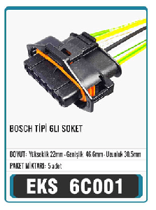 SOKET>BOSCH TİP  6 LI   S6001 - EKS-6C001