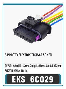 SOKET>6 PİN   S6030 - EKS-6C029