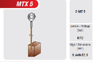MOTORSİKLET KÖMÜRÜ   6,4x8x12,5…..6/12V - MEGA-MTX5