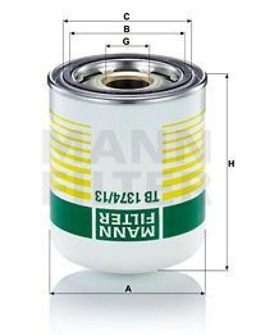 Ford Truck Hava Kurutucu Filtre Eski Model Uzun Omurlu Unıversal (tb1374x) - Mann Tb1374/13x