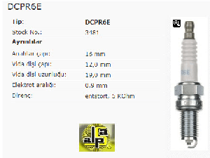 Unıversal Buji-Mariner / Suzuki Alto - Ngk-Dcpr6e