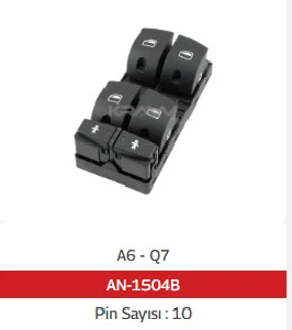 Unıversal Cam Anahtarı>a6 05-11  Q7 07-15 Cam Anah. - Dörtlü - Mcar-An1504b