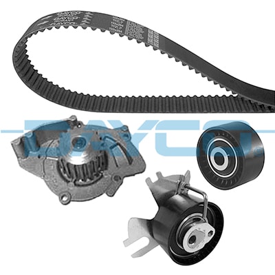 TRIGER SET+SU POMPASI (DEVIRDAIM) BOXER II JUMPER II DW12UTED (2,2HDI 8V) / (03 06) C5 II P407 P508 - DAYCO KTBWP4550