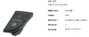 MERKEZİ KİLİT ANAHTARI A4 07-17 - A5 09-17 - MCAR-AN1593