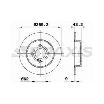 ARKA FREN DISK AYNASI SWIFT IV 10> 259X4 - BRAXIS AE0566