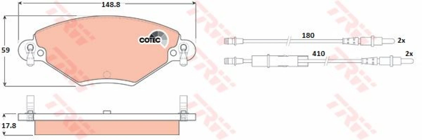 Psa On Fren Balatası Citroen C5 1,6hdi 1,8 16v 2,0i 16v 00> - Trw Gdb1448