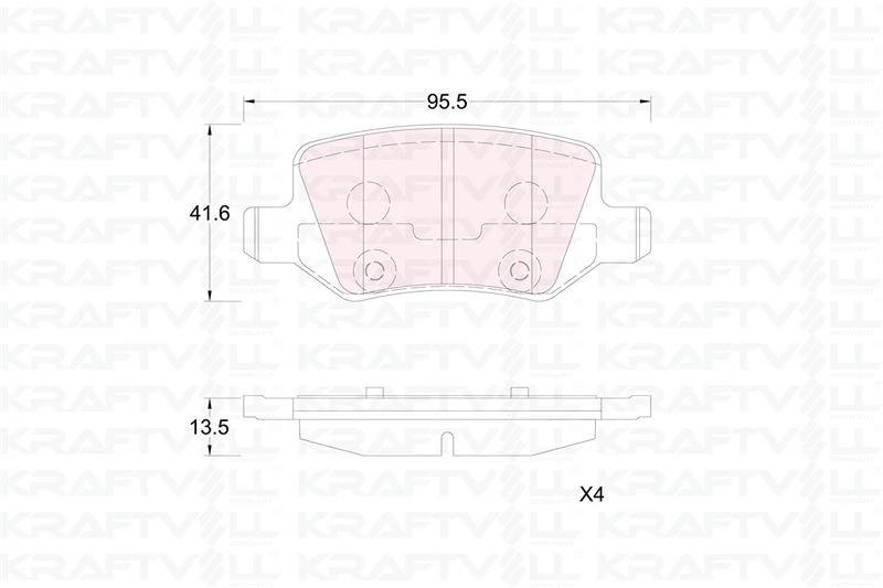 Mercedes Fren Balatası Arka W168 97>04 W169 04>12 W245 08>11 Vaneo 414 02>05 - Kraftvoll 07010376