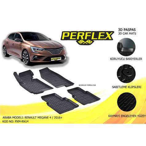 Renault Paspas 3d Havuzlu X-Mat Megane 4 2016+ - Perflex Pxm-Rn14