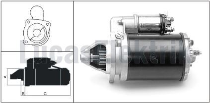 MARS MOTORU 12V 2,8KW 10DIS M127 CHRYSLER PD250 400 700 AS950 - LUCAS 27541