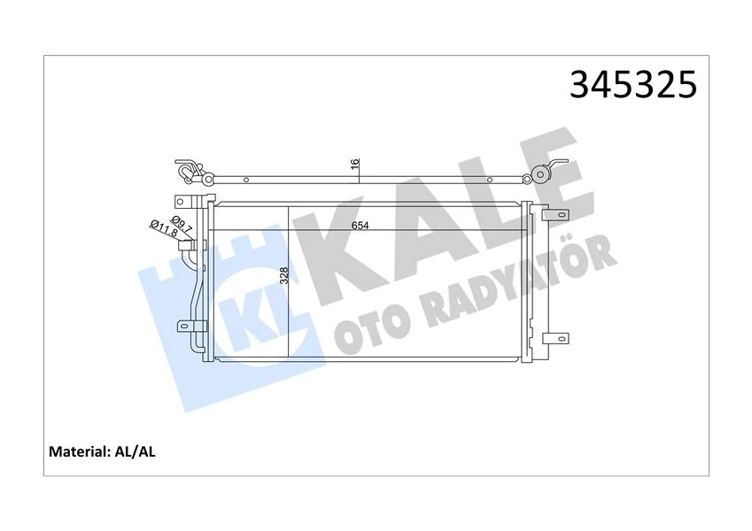 Opel Klima Radyatörü - Al/al - Kal 345325