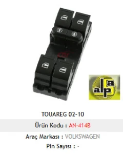 Unıversal Cam Anahtarı Sol-Touareg 02-10 - Mcar-An414b