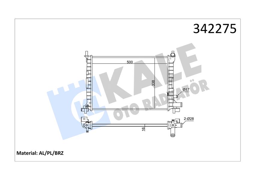 MOTOR SU RADYATORU (+AC) FIESTA IV 96>02 MAZDA 121 III 1,0 / 1,3 HCS 1,4 CVH KLIMALI - KALE 342275