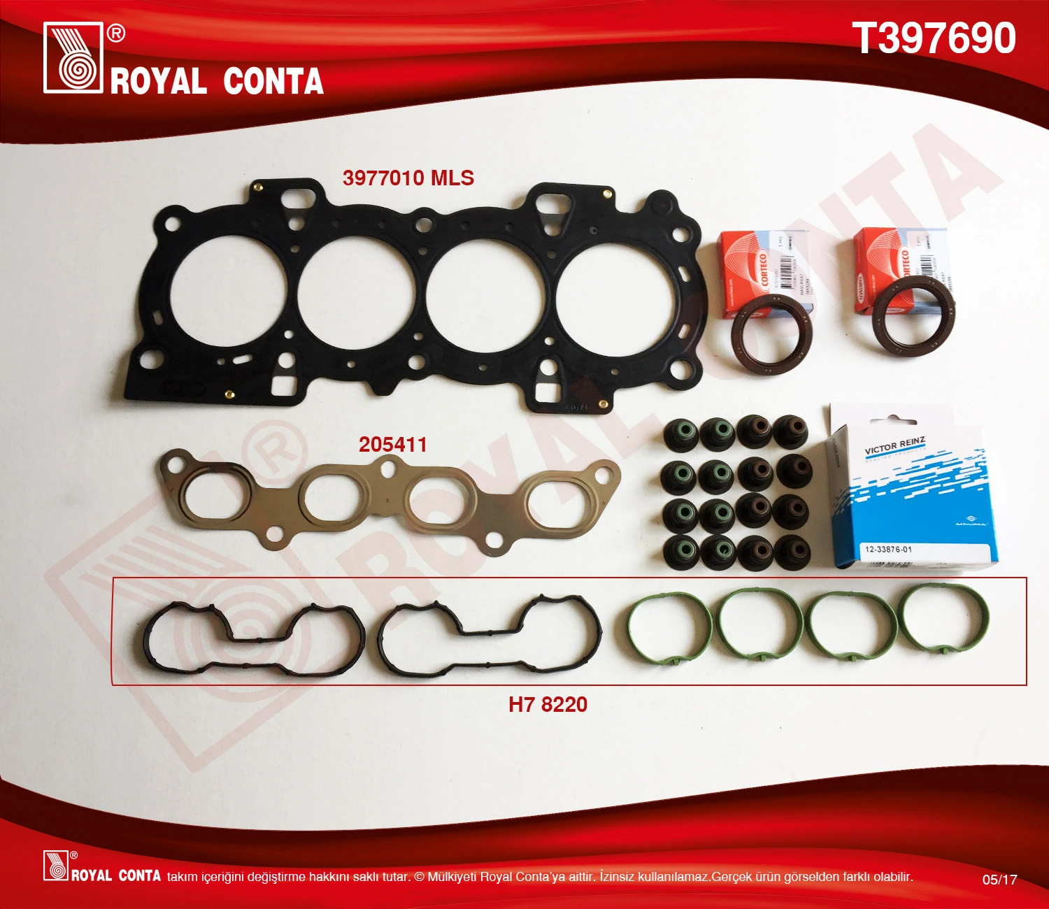 Ford Takım Conta Üst - Sil.contalı Üst Kapak Contasız - R T397690