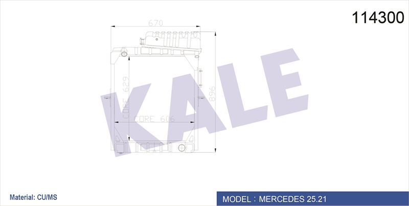 MOTOR RADYATORU 2521 / 1821 KAMYON (4 SIRA PS) - KALE 0906104PS