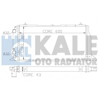 MOTOR RADYATORU (600x304x42) AUDI 80 / 90 COUPE - KALE 367300