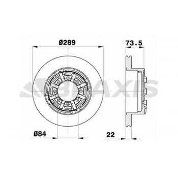 ARKA FREN DISK AYNASI IVECO DAILY 5,8 35,10 35,12 49,12 C11 96>99 - BRAXIS AD0408