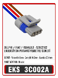 SOKET>DELPHI / 12162182- FIAT/RENAULT ENJEKSİYON POTANSİYEMETRE - EKS-3C002A