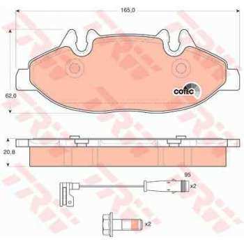 FREN BALATASI ON VIANO W639 03> VITO W639 03> - TRW GDB1600