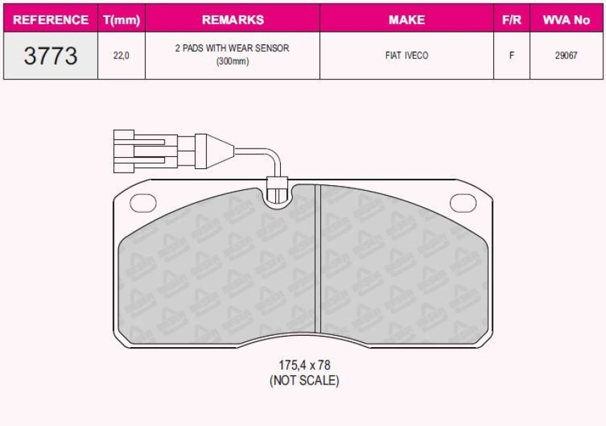 İveco Ticarı Fren Disk Balata On / Arka İveco M29 Otoyol Eurobus - Grap 93773