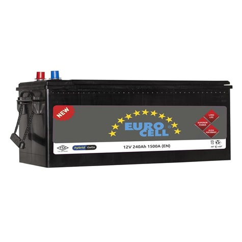 AKU 12V 240 AH D6 (518×275×242) AGIR HIZMET - EUROCELL 8699358520241