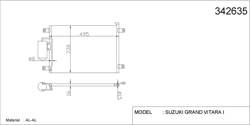 KLIMA RADYATORU SUZUKI GRAND VITARA 1998 2003 - KALE 342635