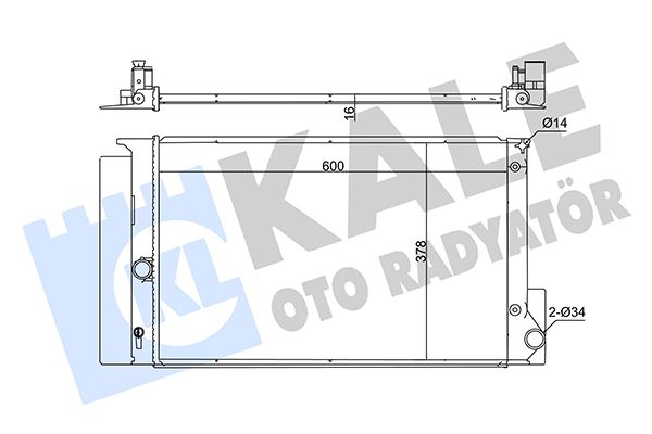 MOTOR SU RADYATORU AURIS 1,4 1,6 2007> COROLLA 2007> OTOMATIK VITES (600X378X16) - KALE 371900