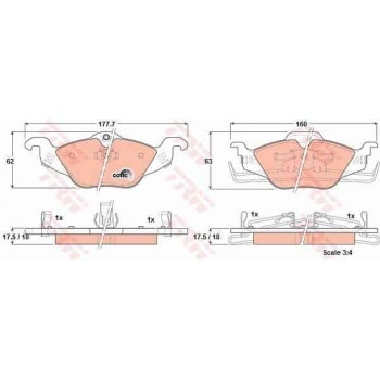 OPEL ON FREN BALATASI ASTRA G ZAFIRA A 98>10 - TRW GDB1351