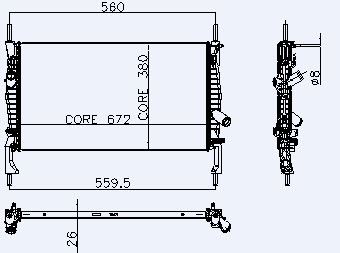 MOTOR SU RADYATORU TRANSIT 2.2-2.4TDCI KLIMASIZ 06>14 - KALE 0222291AB