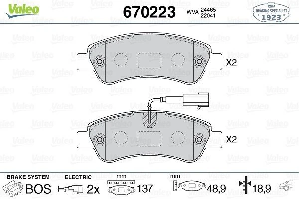 Psa Arka Fren Balatası Boxer III Jumper III Ducato III 12> - Valeo 670223