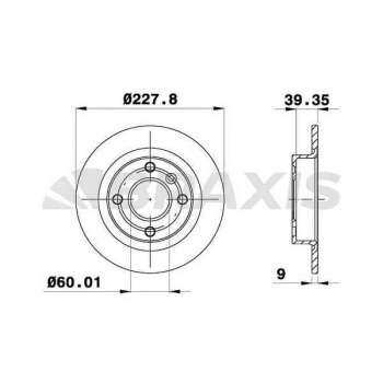 ARKA FREN DISK AYNASI VOLVO 440 460 480 1.6I 1.7 - BRAXIS AE0633