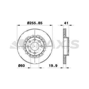 ON FREN DISKI HAVALI ASTRA F 1,8I CORSA B 1,6 GSI 16V 1,6I VECTRA A 1,7D 1,7 TD 1,8 1,8I - BRAXIS AE0206